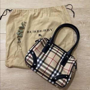 SOLD! Burberry Nova check bowler mini bag